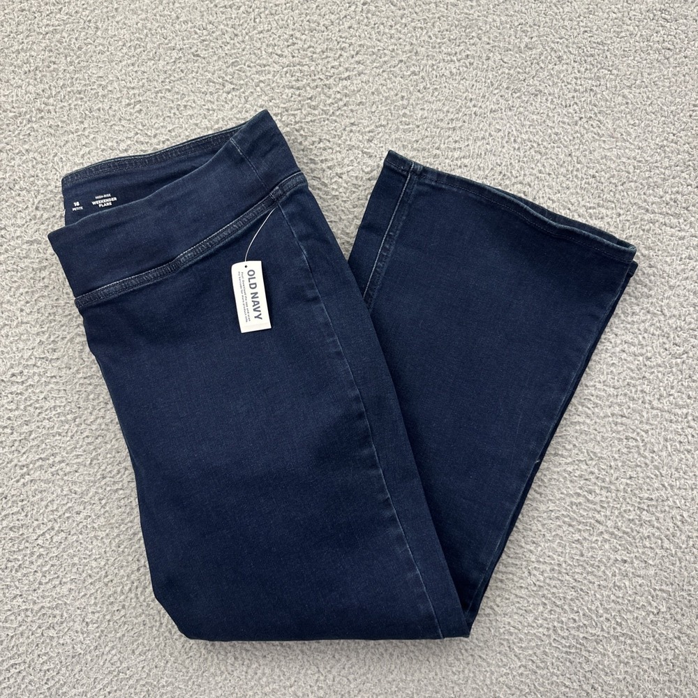 NWT Old Navy High Rise Weekender Flare Jeans Pull On Boho Women's 16 Petite x 24
